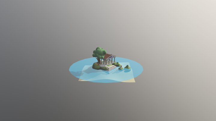 Temple Island 3D Model