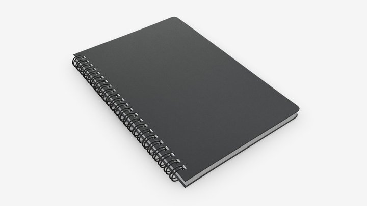 Spiral sketchbook A5 01 3D Model