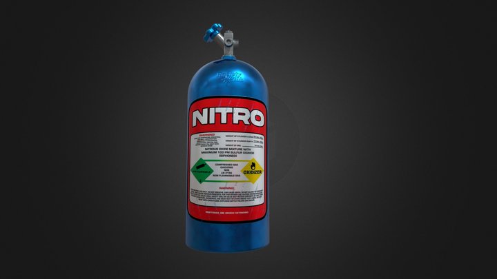 Car Nitro Bottle 3D Model
