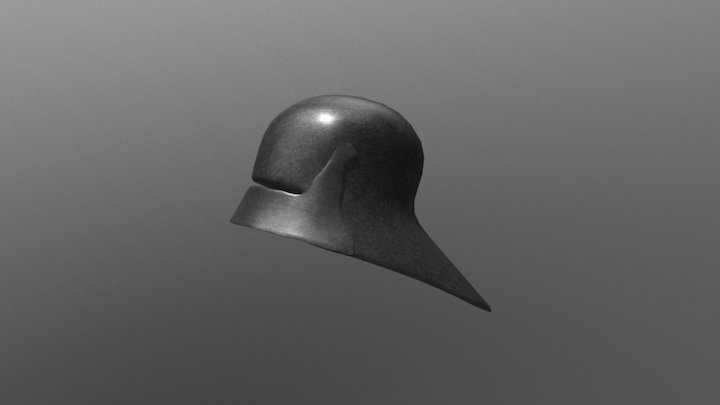 Half Visored German Style Sallet 3D Model