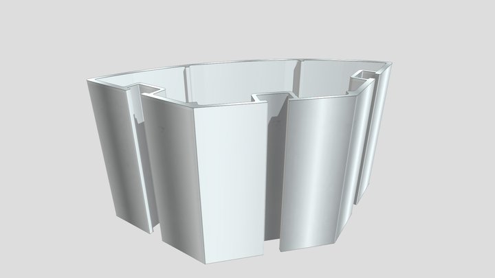 DecoGard Aluminiumprofil 46006 60° 3D Model
