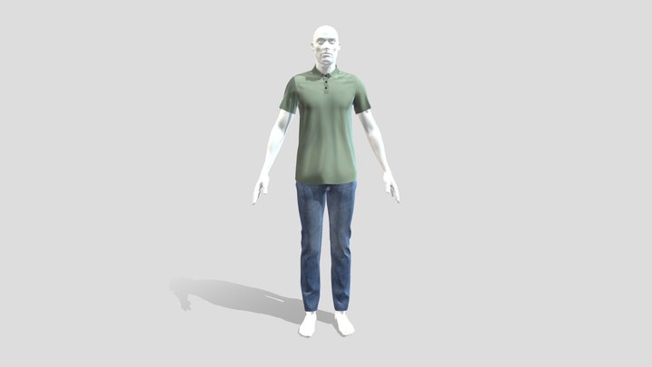Shrits_pants_men 3D Model