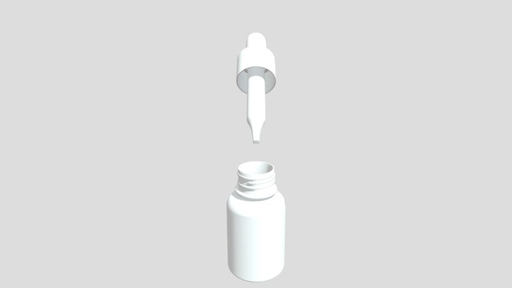 Cosmetic serum bottle 3D Model