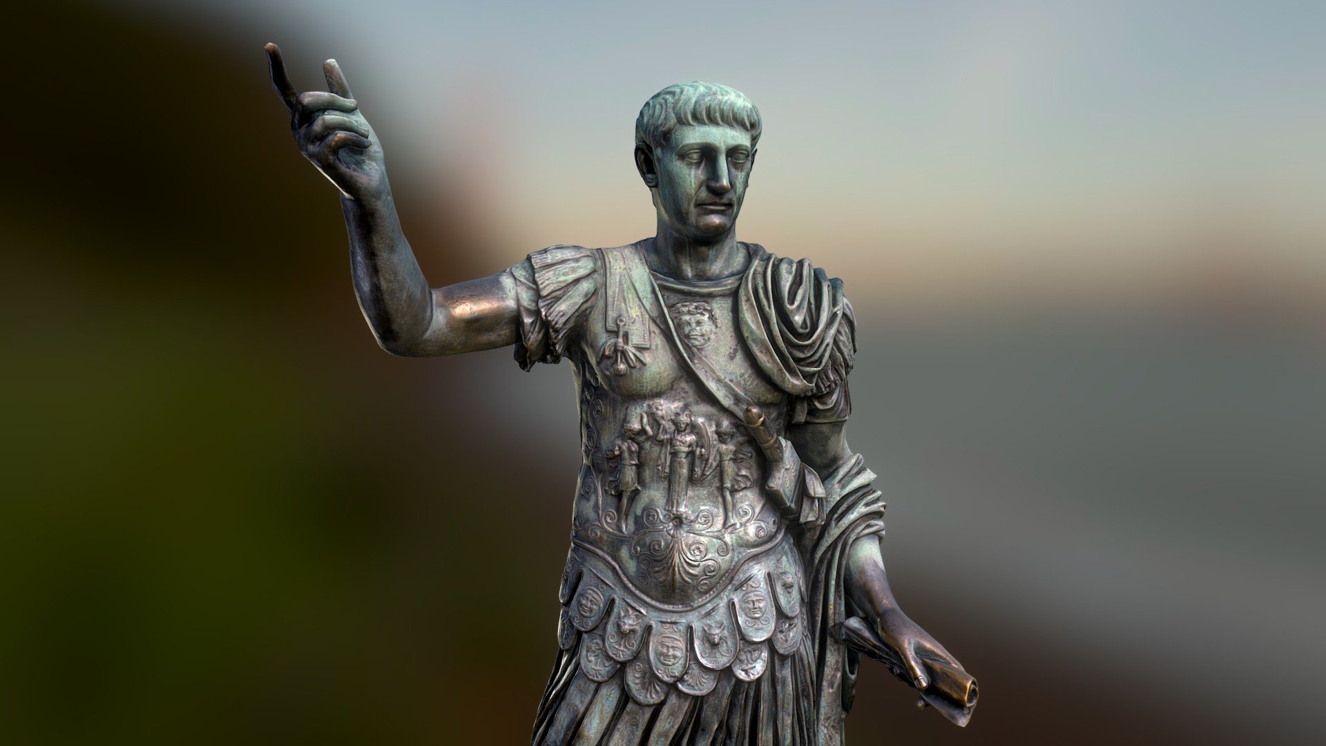 Emperor Trajan Statue — Sketchfab embed 3D viewer
