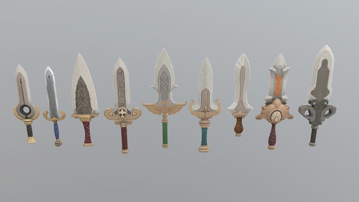 Stylized Swords (WIP) 3D Model