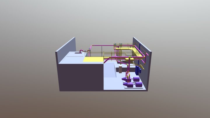 Proyecto Piping Refinador VOITH 3D Model