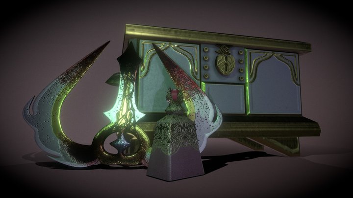 Trunk, Sword and Elixir 3D Model
