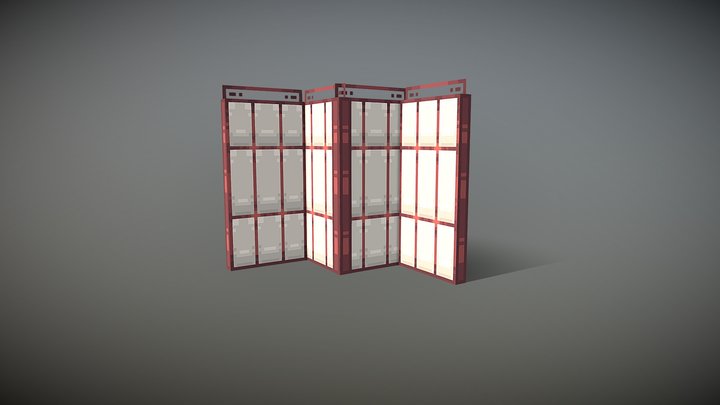 Japanese Paper wall thing (32x) free download 3D Model