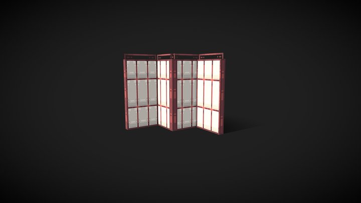 Japanese Paper Wall (32x) (OLD) 3D Model