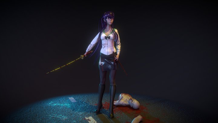 Saeko Busujima 3D Model