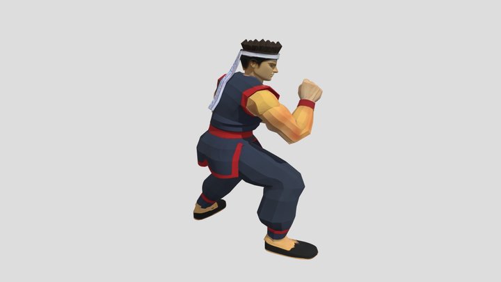 Akira Yuki (Virtua Fighter 3 - Rebuild by A.I.) 3D Model