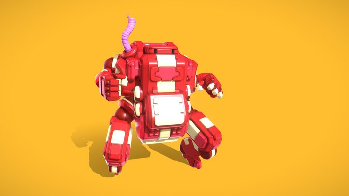 Fruity Machinas - Apple - Game-ready Character 3D Model