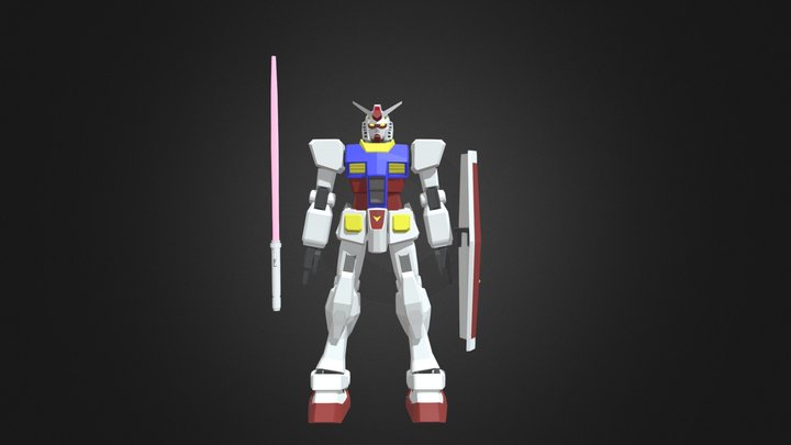 RX-78-2 Gundam Low-Poly 3D Model