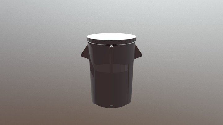 Teknik Skiss - Garbage Bin 3D Model
