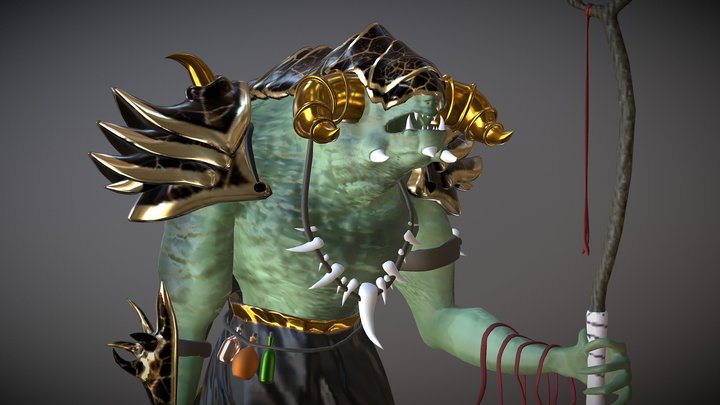 Orc Shaman King 3D Model