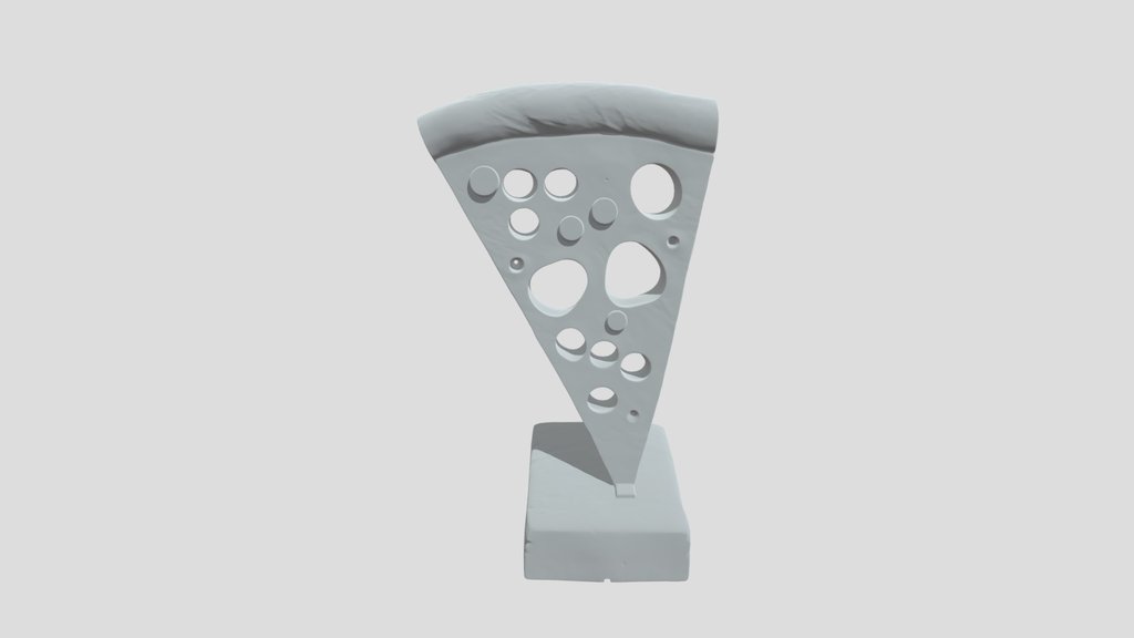 Cheese Slice on a Pedestal