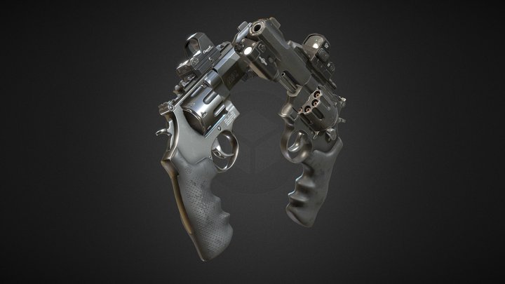 R8 Revolver 3D Model