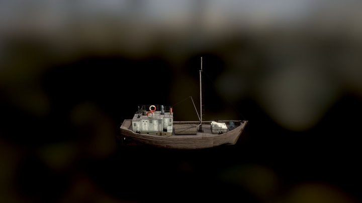 Caspian Longboat 3D Model