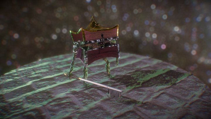 Cursed Medieval Chest (Takara Trap) 3D Model