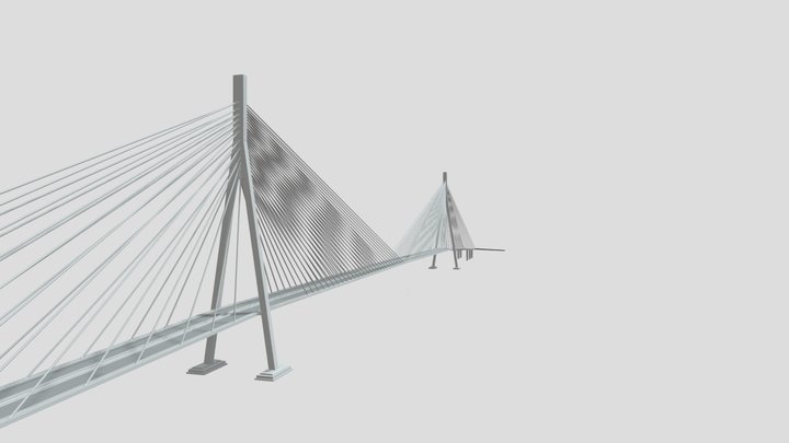 Gordie Howe International Bridge 3D 3D Model