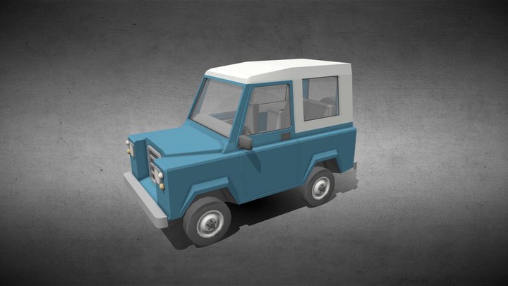 Low-Poly 4x4 Car 3D Model