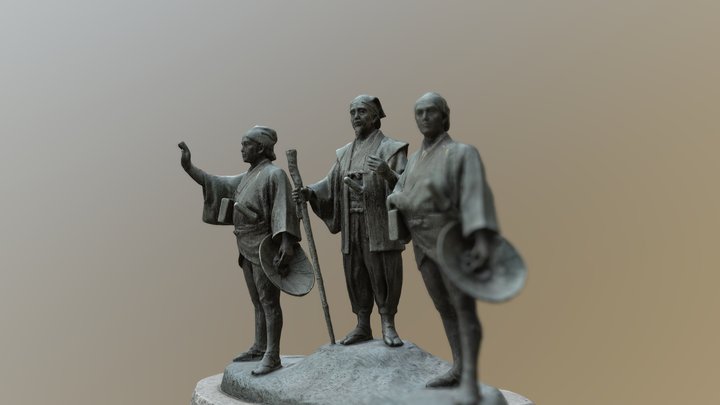 水戸黄門像 3D Model