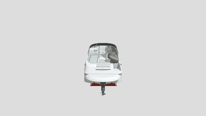 LANCHA COM REBOQUE 3D Model