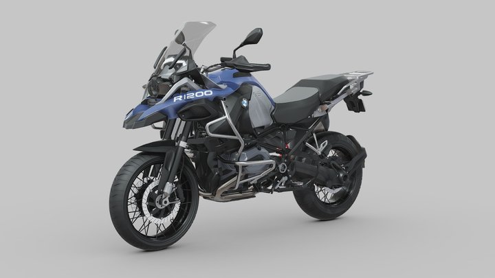 BMW R1200GS Motorcycle 3D Model