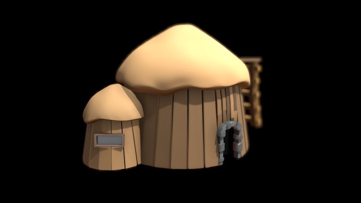 Rumah Honai Indonesia ( Option 3 ) 3D Model