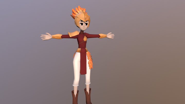 Kind of flower warrior - Práctica de opacidad 3D Model