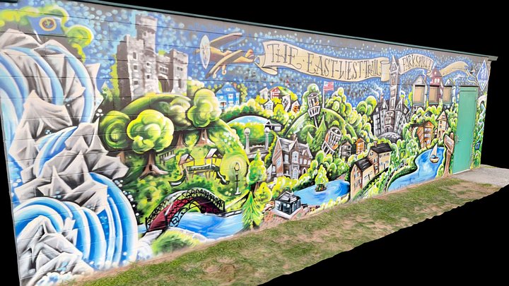 East West Trail Mural at Beaver Brook Park 3D Model