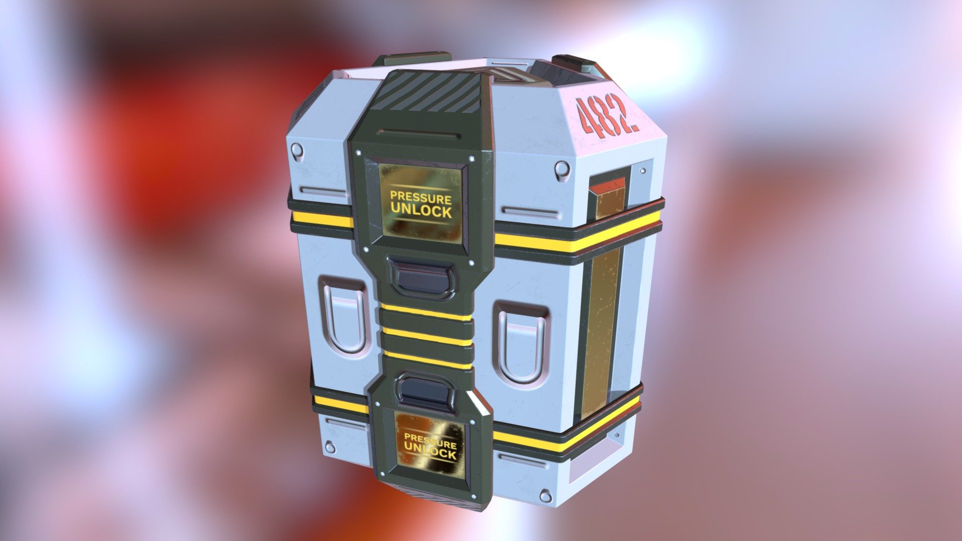 Scifi Props Hexagon Barrel Container Box - Buy Royalty Free 3D model by ...