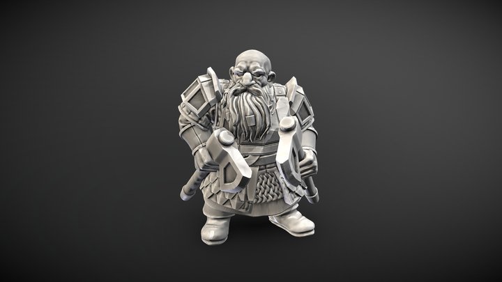 Molommur - Dwarf Hero 3D Model