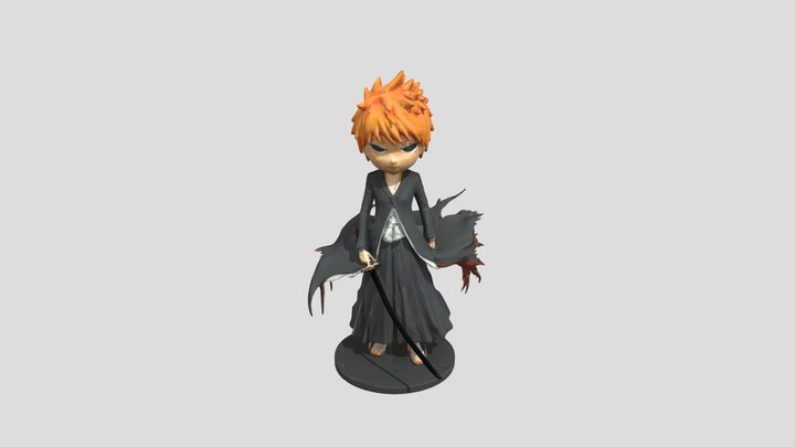 Ichigo Kurosaki - Pop Mart Style 3D Model