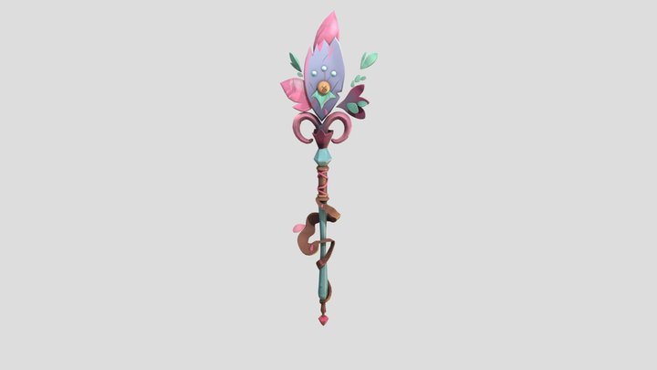 Stylized Staff 3D Model