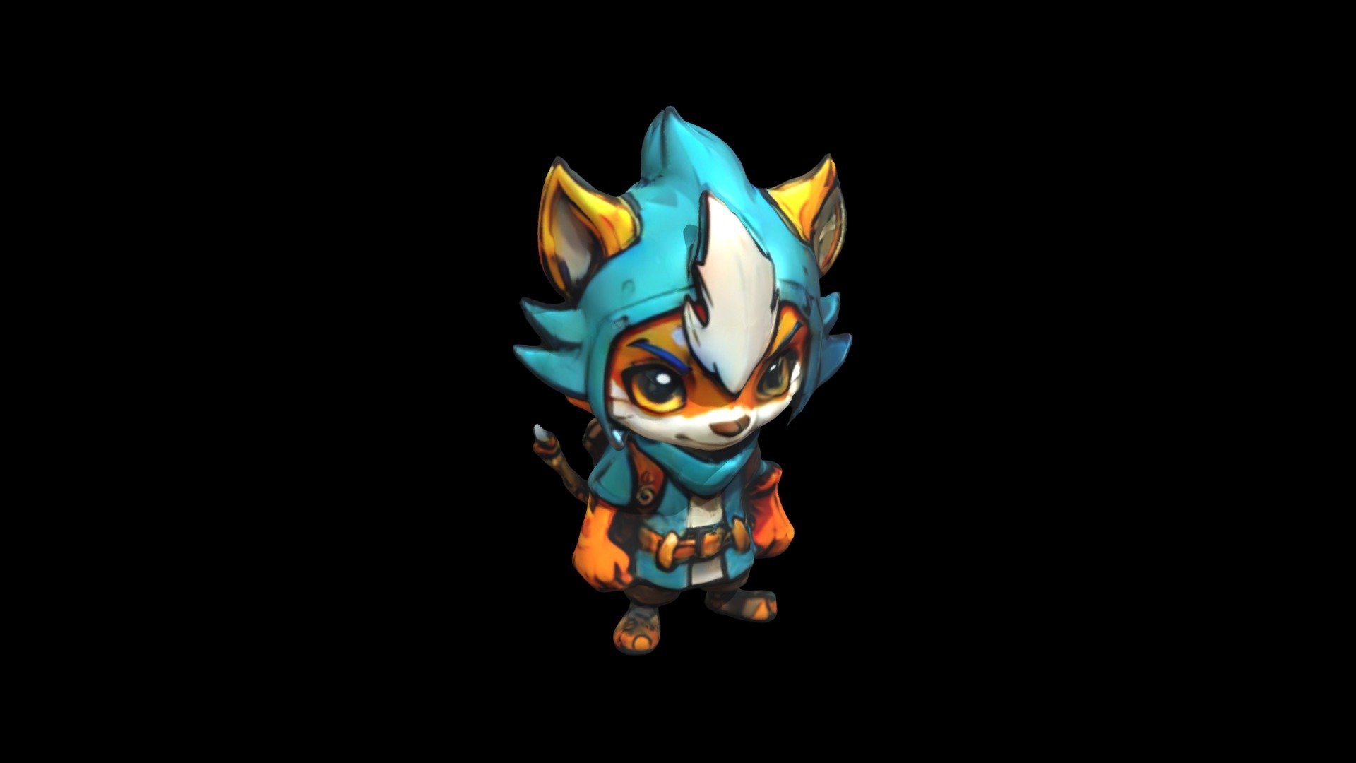 a-cartoon-drawing-of-a-fox-wearing-a-blue-hoo-download-free-3d-model