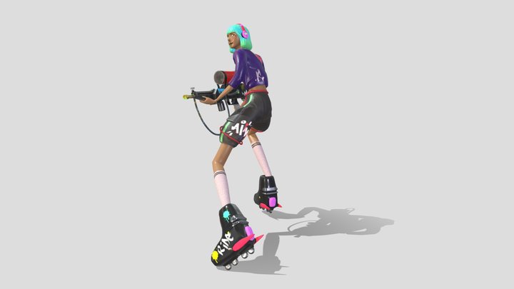 Marker, The Graffiti Tagger 3D Model