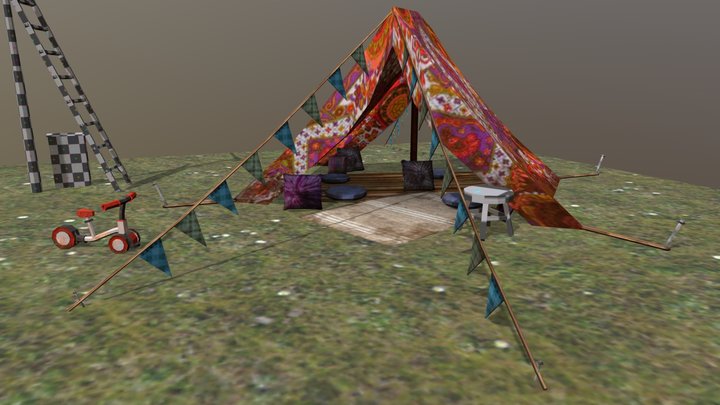 Eco House - Model 2 More detailed props 3D Model