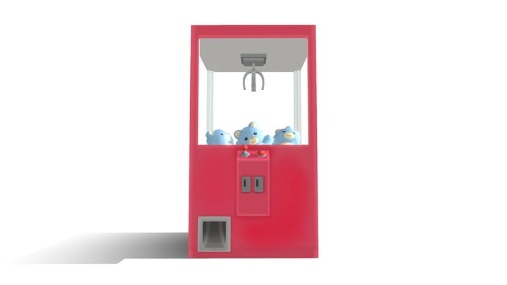 Arcade Crane Game Stuffed Bears Game Model 3D Model