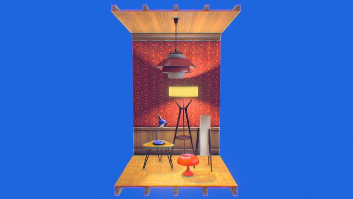 Mid-Century Lighting Collection 3D Model
