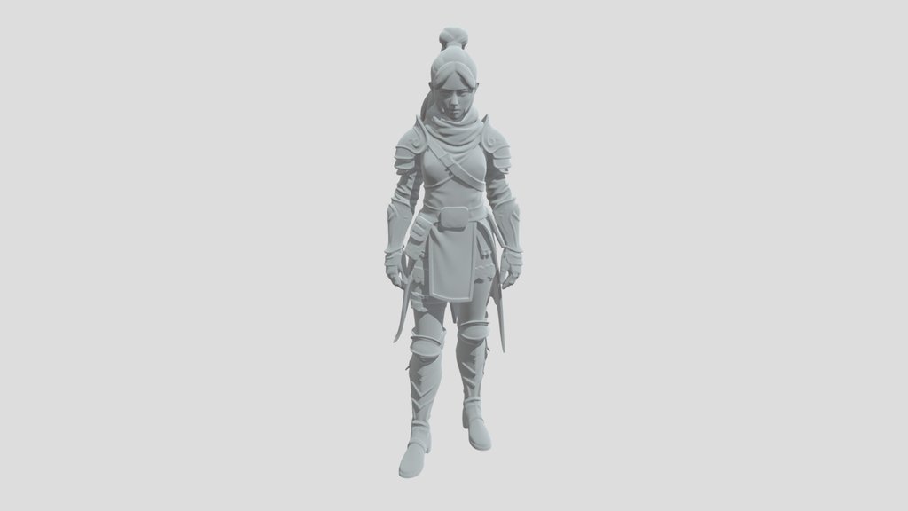 armored female warrior