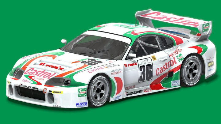 1997 Toyota Castrol TOM'S Supra – Gratis 3D-model STL