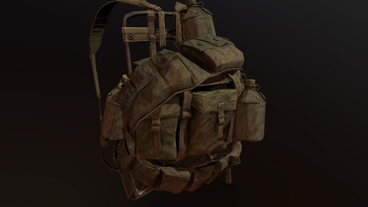 Lightweight Rucksack 1964 3D Model
