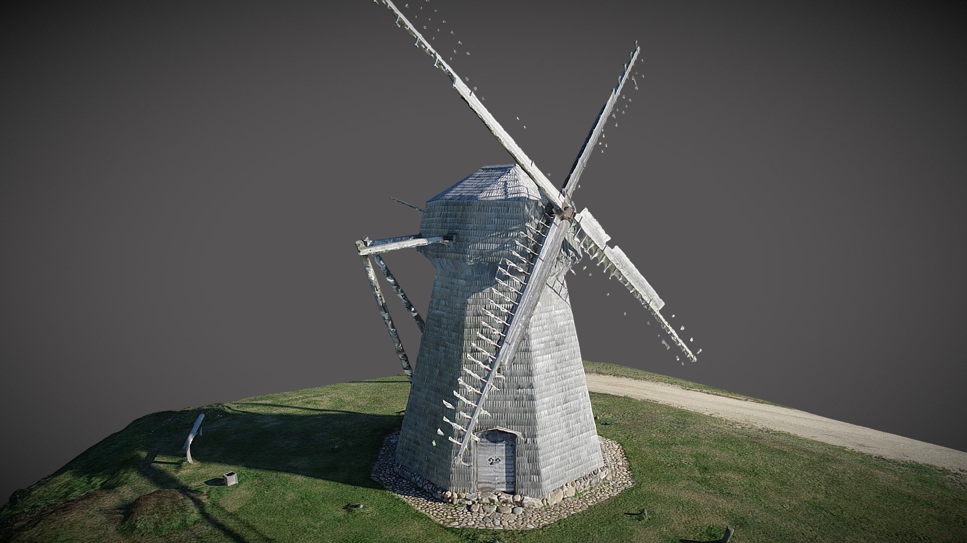 Kleboniskiai windmill / Kleboniškių vėjo malunas - 3D model by Saulius ...