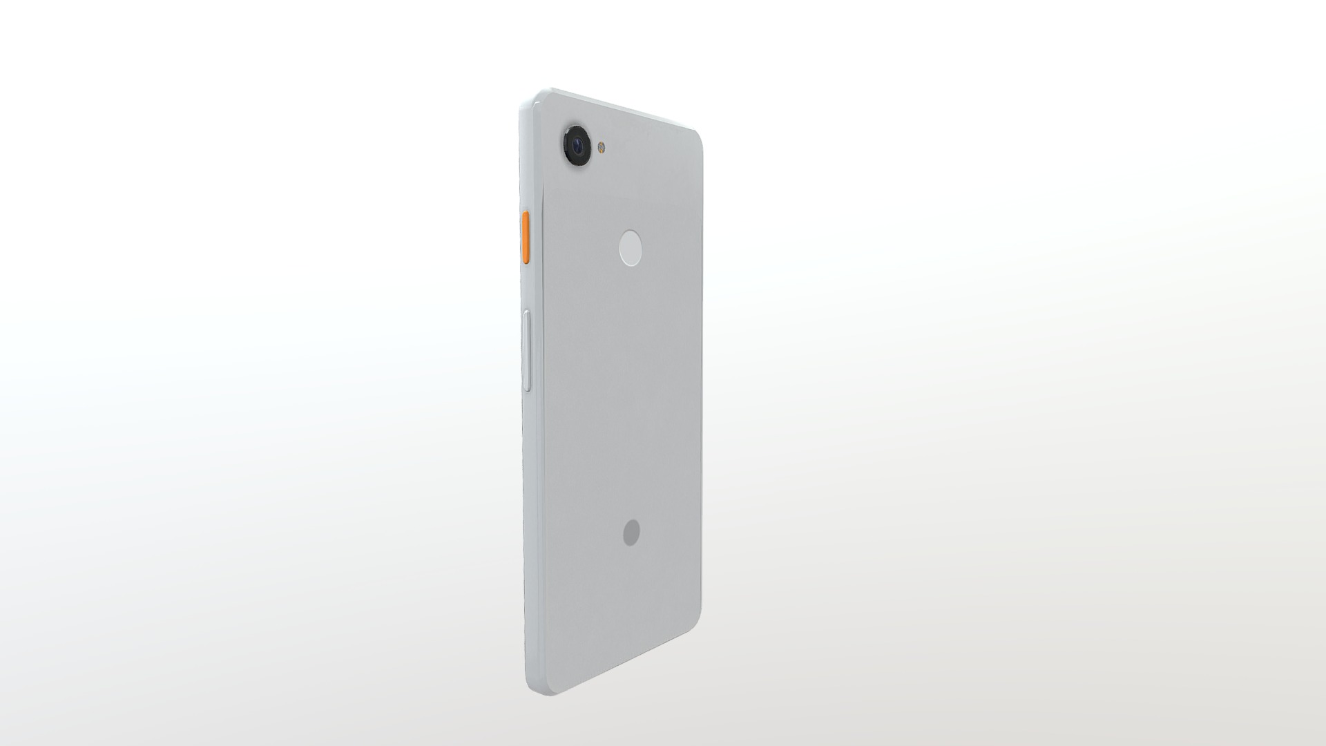 3D model Pixel study - This is a 3D model of the Pixel study. The 3D model is about a white cell phone.