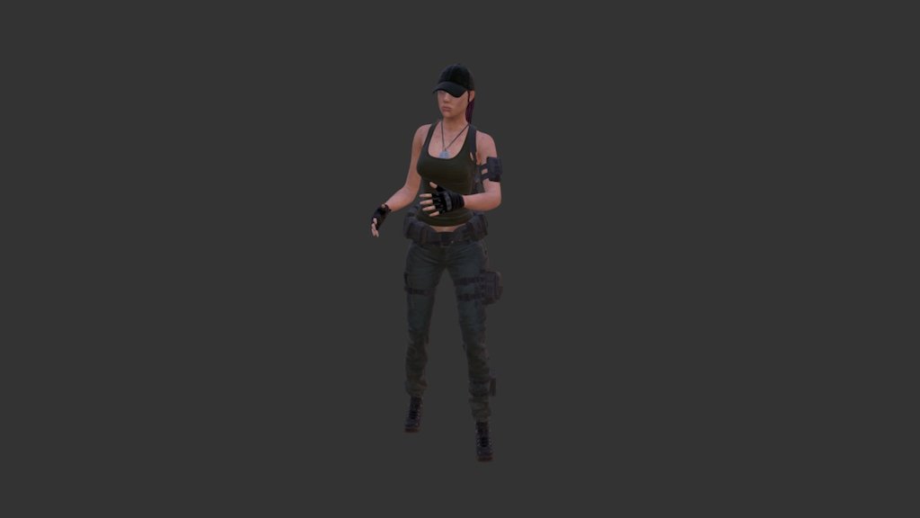 Mujer militar en movimiento - 3D model by anadiacer [655ae56] - Sketchfab