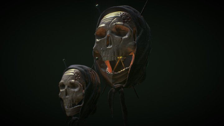 Serial killer grandma skull (beautyshot) 3D Model