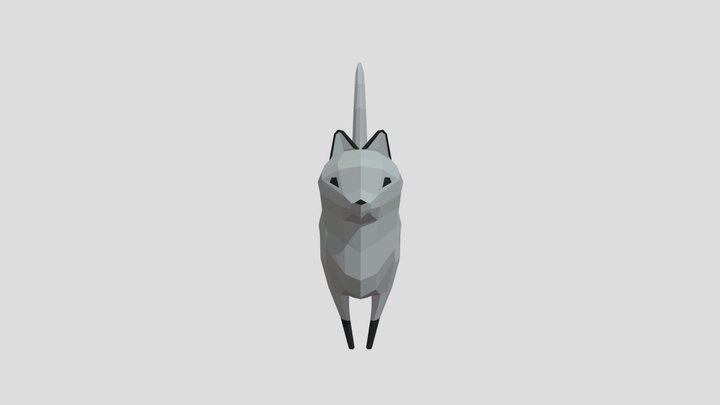 Low poly cat 3D Model