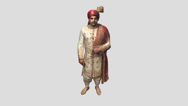 _A_traditional_ Madhya_male groom 3D Model