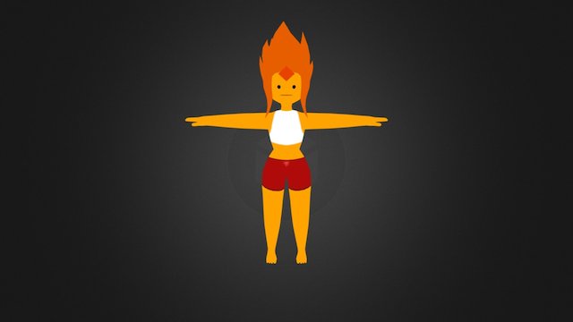 Flame Princess (Phoebe) - Blender 3D 3D Model